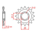 MTX 824 Steel Front Sprocket