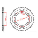 MTX 735 Steel Rear Sprocket
