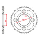MTX 1212 STEEL REAR SPROCKET