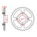 MTX 256 Steel Rear Sprocket