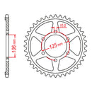MTX 2020 Steel Rear Sprocket