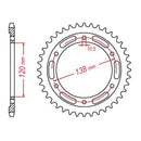 MTX 1220 Steel Rear Sprocket