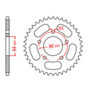 MTX 254 Steel Rear Sprocket