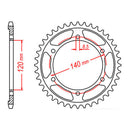 MTX 260 Steel Rear Sprocket