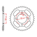 MTX 263 Steel Rear Sprocket