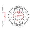 MTX 284 Steel Rear Sprocket