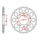 MTX 1334 Steel Rear Sprocket