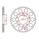 MTX 1334 Steel Rear Sprocket