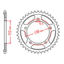 MTX 302 Steel Rear Sprocket