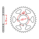MTX 1825 Steel Rear Sprocket