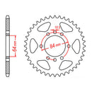 MTX 1826 Steel Rear Sprocket