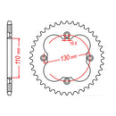 MTX 1350 Steel Rear Sprocket
