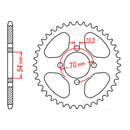 MTX 1206 Steel Rear Sprocket