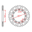 MTX 245/2 Steel Rear Sprocket