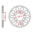 MTX 1332 Steel Rear Sprocket