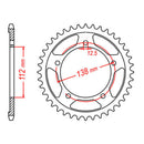 MTX 1304 Steel Rear Sprocket