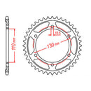 MTX 1876 Steel Rear Sprocket
