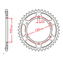 MTX 1876 Steel Rear Sprocket