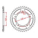 MTX 1792 Steel Rear Sprocket