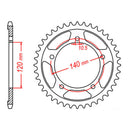 MTX 1792 Steel Rear Sprocket