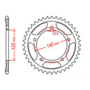MTX 1800 Steel Rear Sprocket