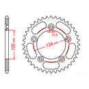 MTX 744 Steel Rear Sprocket