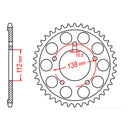 MTX 1871 Steel Rear Sprocket
