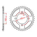 MTX 462 Steel Rear Sprocket