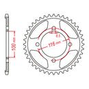 MTX 462 Steel Rear Sprocket