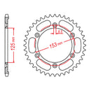 MTX 1258 Steel Rear Sprocket