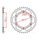 MTX 1258 Steel Rear Sprocket