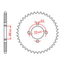 MTX 1795 Steel Rear Sprocket