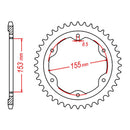 MTX 893 Steel Rear Sprocket