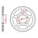 MTX KTM 50 Steel Rear Sprocket