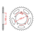 MTX 464 Steel Rear Sprocket