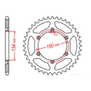 MTX 460 Steel Rear Sprocket