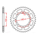MTX 487 Steel Rear Sprocket