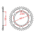 MTX 499 Steel Rear Sprocket