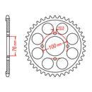 MTX 802 Steel Rear Sprocket