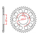 MTX 807 Steel Rear Sprocket
