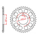 MTX 807 Steel Rear Sprocket