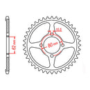 MTX 1843 Steel Rear Sprocket