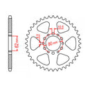 MTX 845 (2) Steel Rear Sprocket