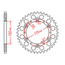 MTX 853 Steel Rear Sprocket