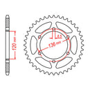 MTX 846 Steel Rear Sprocket