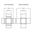 Whites ATV/UTV Joint Assembly WPUJ06 25mm/64.2mm ext. snap ring
